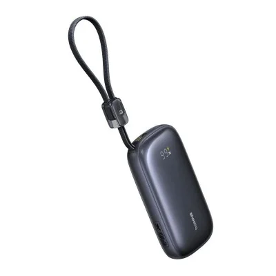 Baseus EnerFill FC21 QPow3 Ultra Digital Display Power Bank with Detachable Cable 10000mAh 45W - Cosmic Black